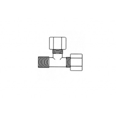 Фитинг JC 75-6-6 Aquapro Тройник трубка 3/8"x3/8" (резьба)