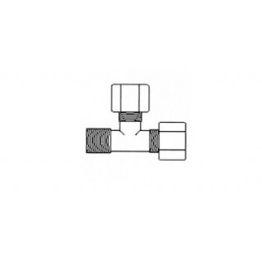 Фитинг JC 75-6-6 Aquapro Тройник трубка 3/8"x3/8" (резьба)