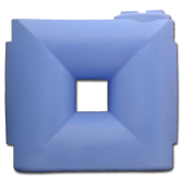 Бак прямоугольный  для воды 1000 л (синий) PT-Т1000