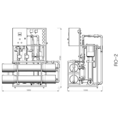 AWT RO-2/8040 - установка обратного осмоса с насосом (до 2 м3/ч)